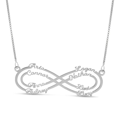 Infinity Name Necklace - 8 Names - United Bracelets