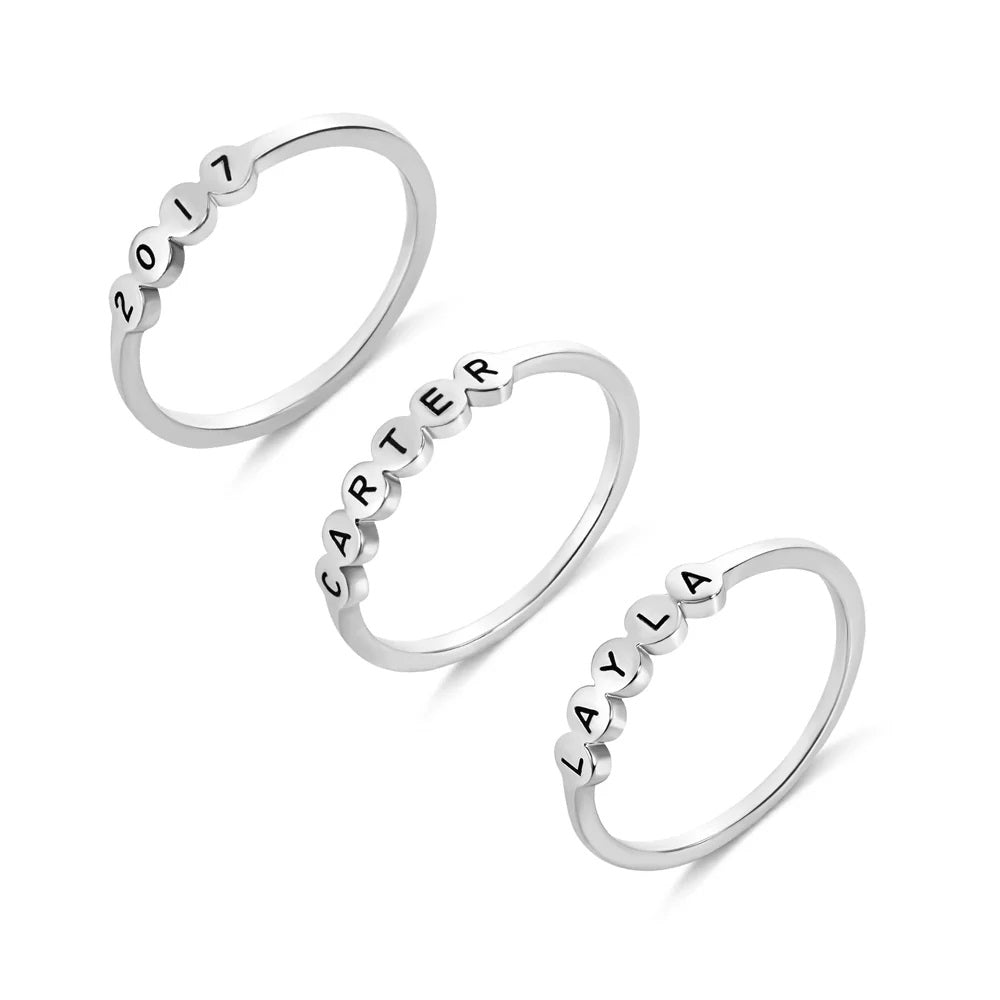 Initial Name Ring - United Bracelets