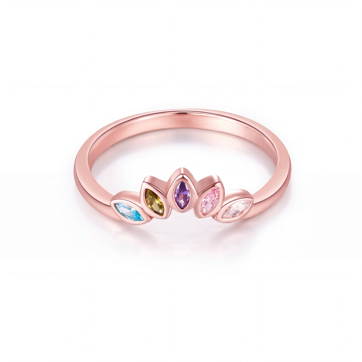 Marquise Cluster Birthstone Ring - United Bracelets