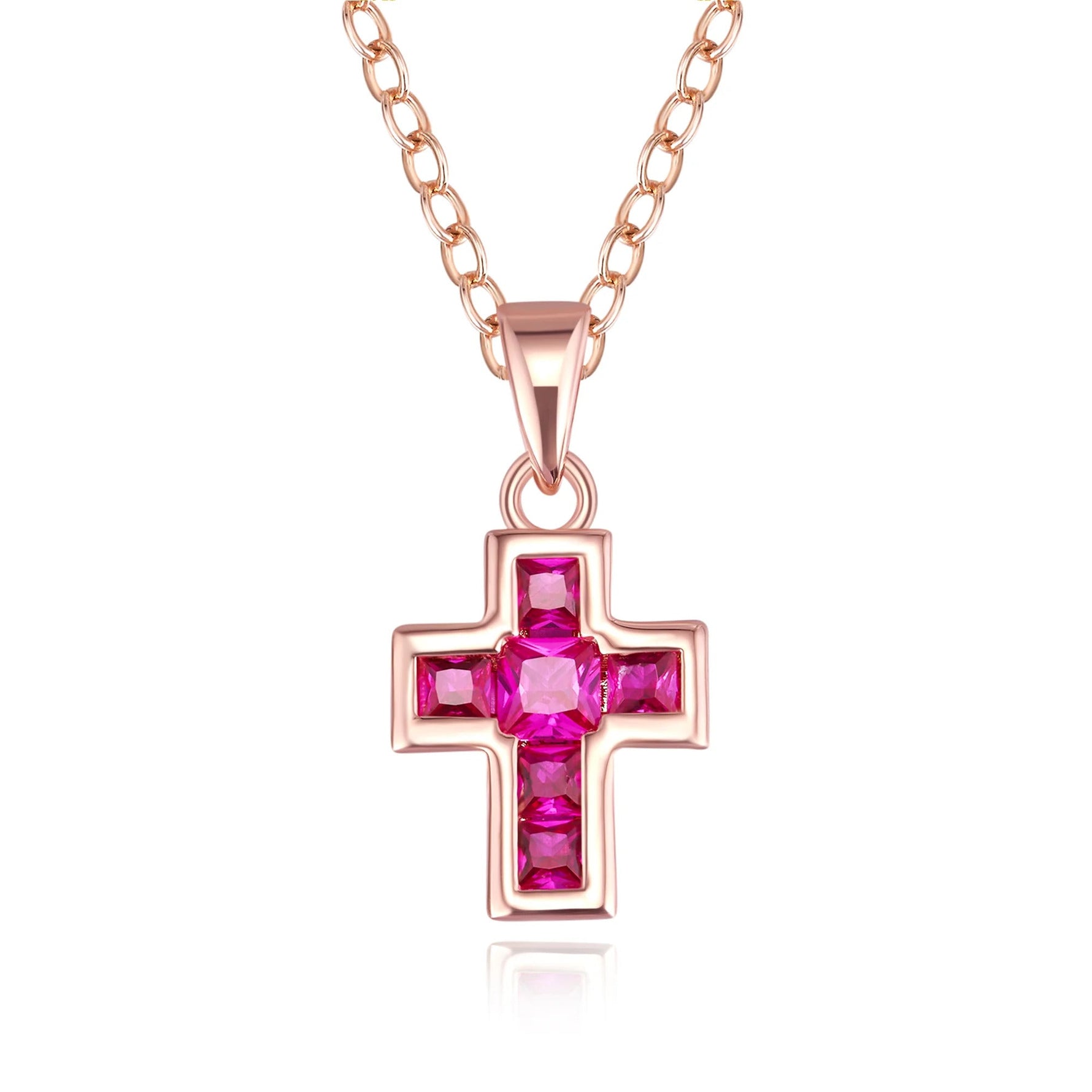 Mini Birthstone Cross Necklace - United Bracelets
