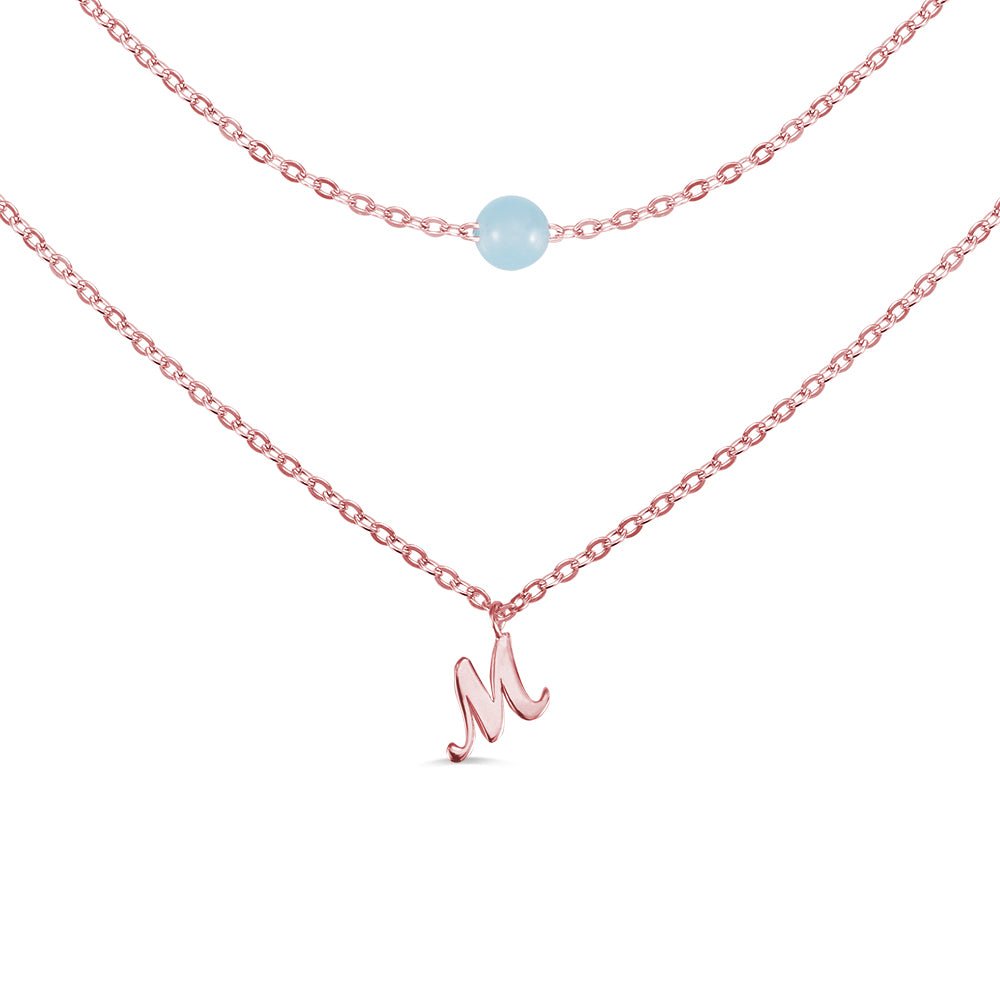 Moonstone Initial Name Necklace - United Bracelets