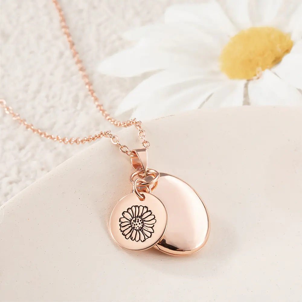 Oval Photo Locket with Personalised Birth Flower - United Bracelets