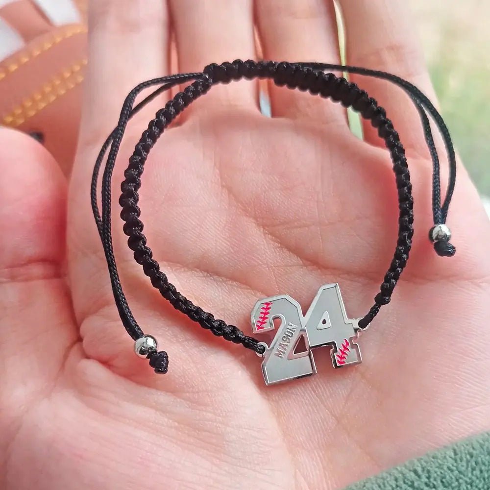 Personalised Braided Baseball Bracelet - United Bracelets