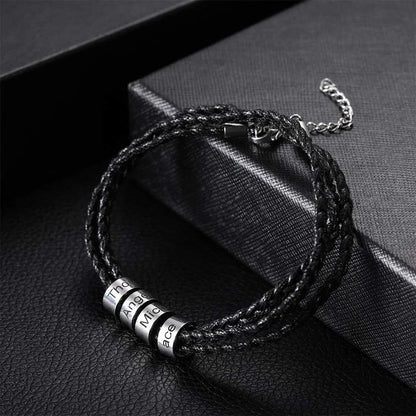 Personalised Braided Leather Bracelet - United Bracelets