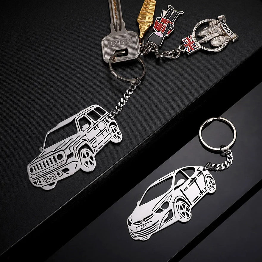 Personalised Car Keyring - United Bracelets