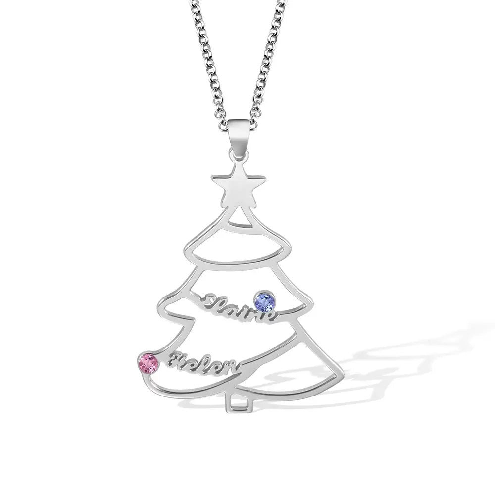 Personalised Christmas Tree Necklace - United Bracelets