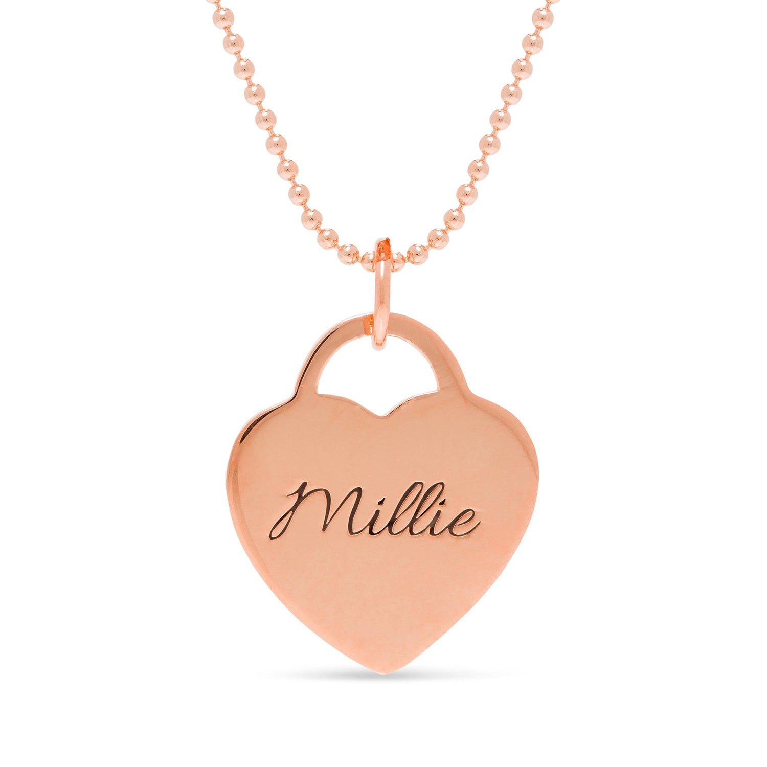 Personalised Heart Tag Pendant - United Bracelets