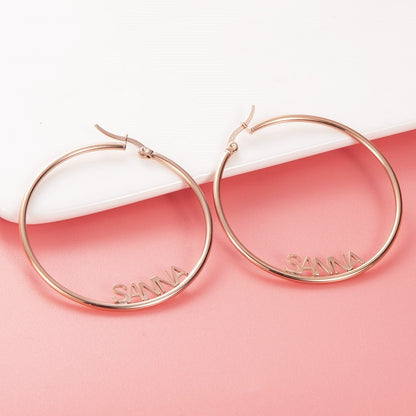 Personalised Hoop Earrings - United Bracelets