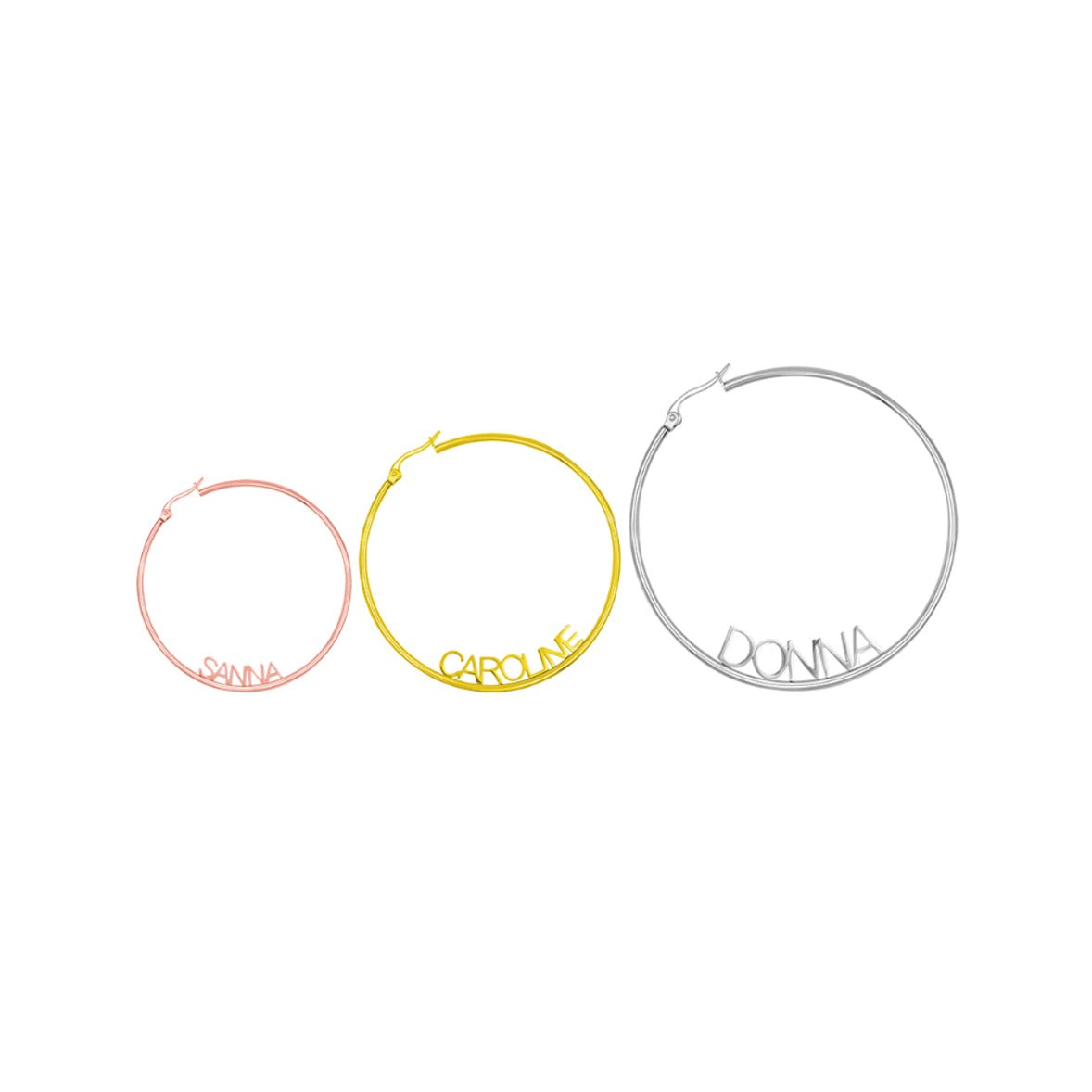 Personalised Hoop Earrings - United Bracelets