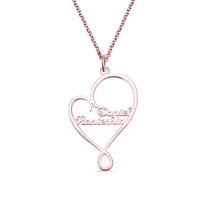 Personalised Hugging Heart Necklace - United Bracelets