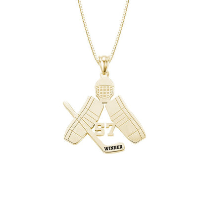 Personalised Ice Hockey Goalie Necklace - United Bracelets