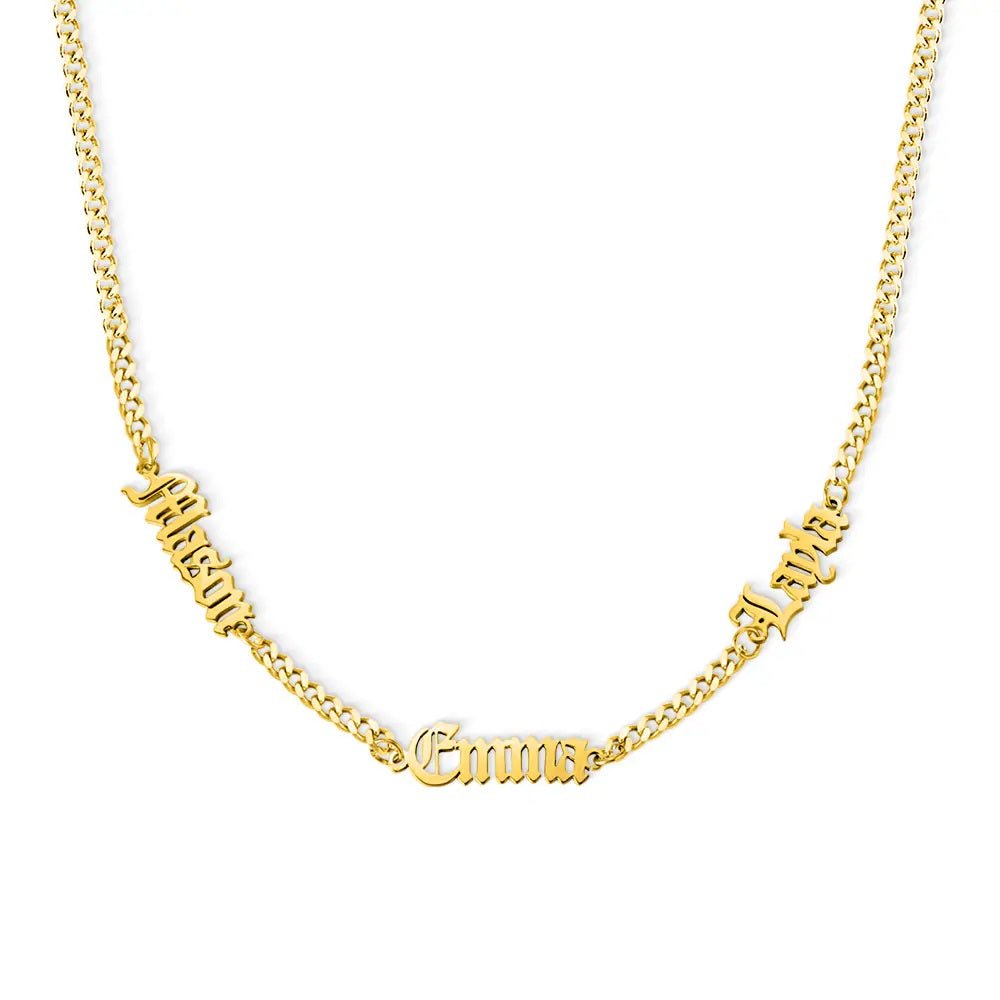 Personalised Name Necklace for Men with 1 5 Names