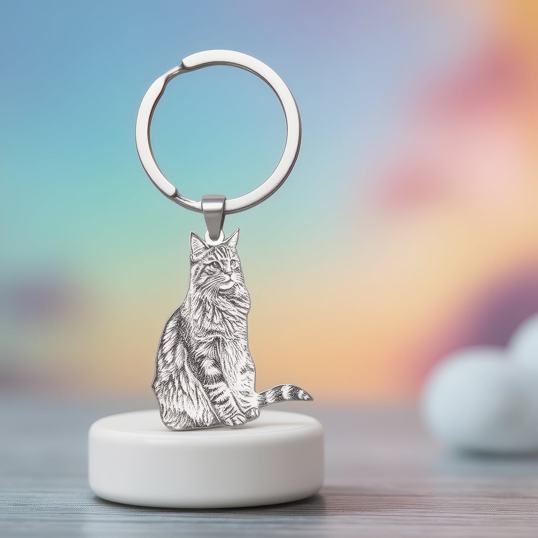 Personalised Pet Charm Keyring - United Bracelets