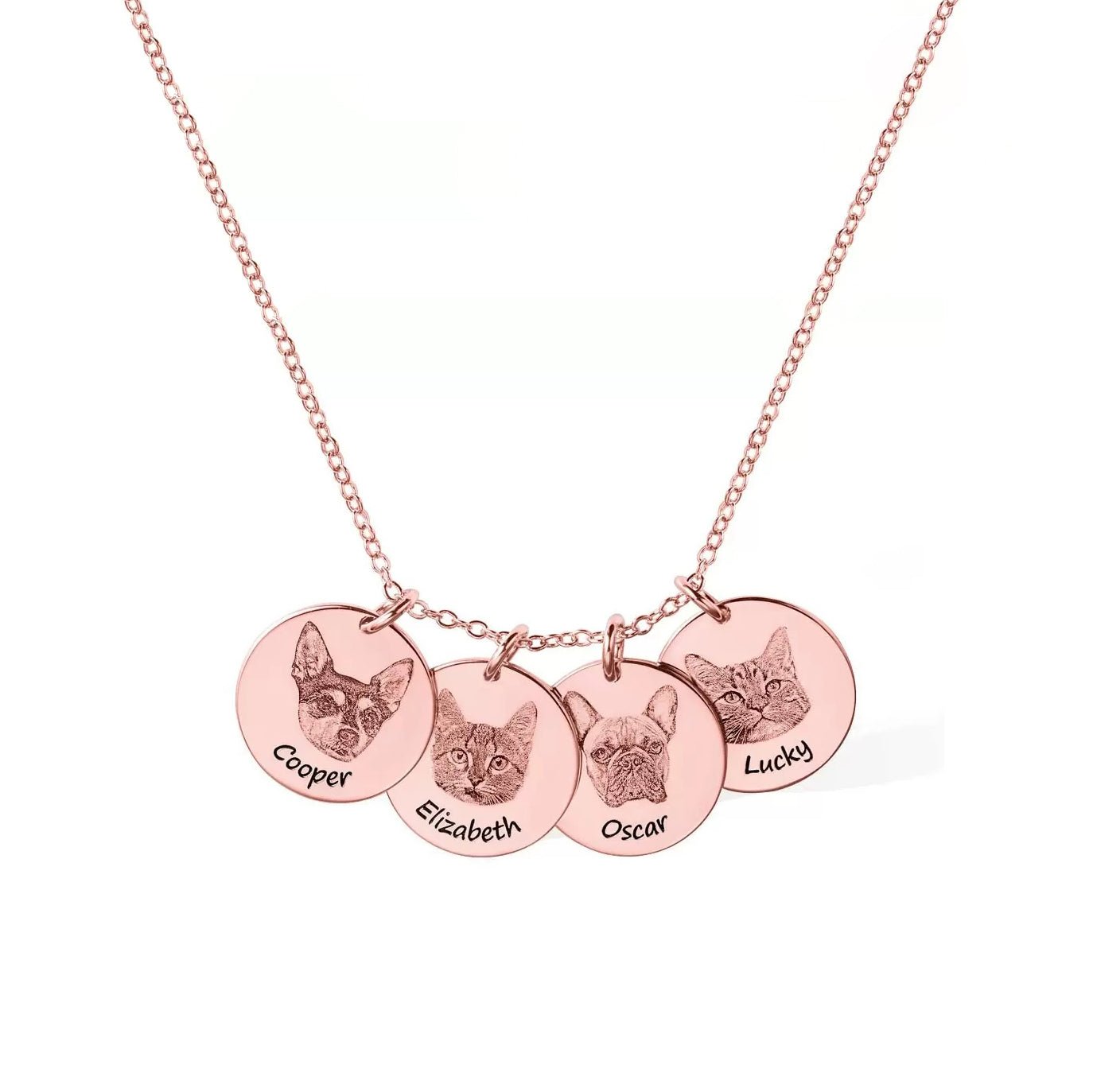 Personalised Pet Multi Disc Necklace - United Bracelets