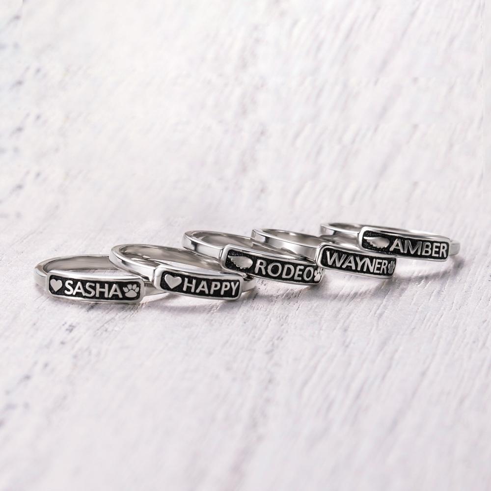 Personalised Pet Remembrance Ring - United Bracelets