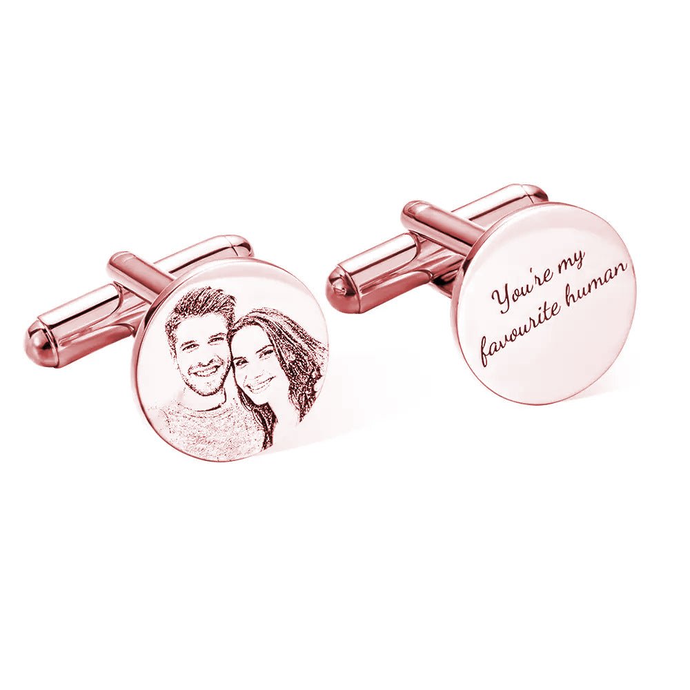 Photo Engraved Cufflinks - United Bracelets