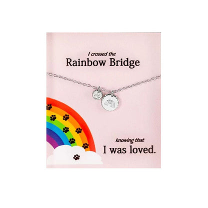 Rainbow Bridge Pet Memorial Disc Necklace - United Bracelets