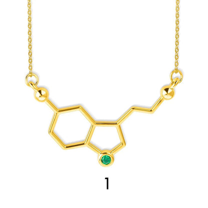 Serotonin Molecule Birthstone Necklace - United Bracelets