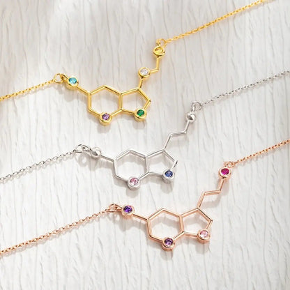 Serotonin Molecule Birthstone Necklace - United Bracelets