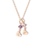 Star & Heart BIrthstone Initial Necklace - United Bracelets