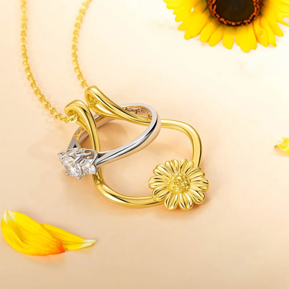 Sunflower Ring Holder Necklace - United Bracelets