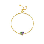 Toi et Moi Pear Birthstone Bracelet - United Bracelets