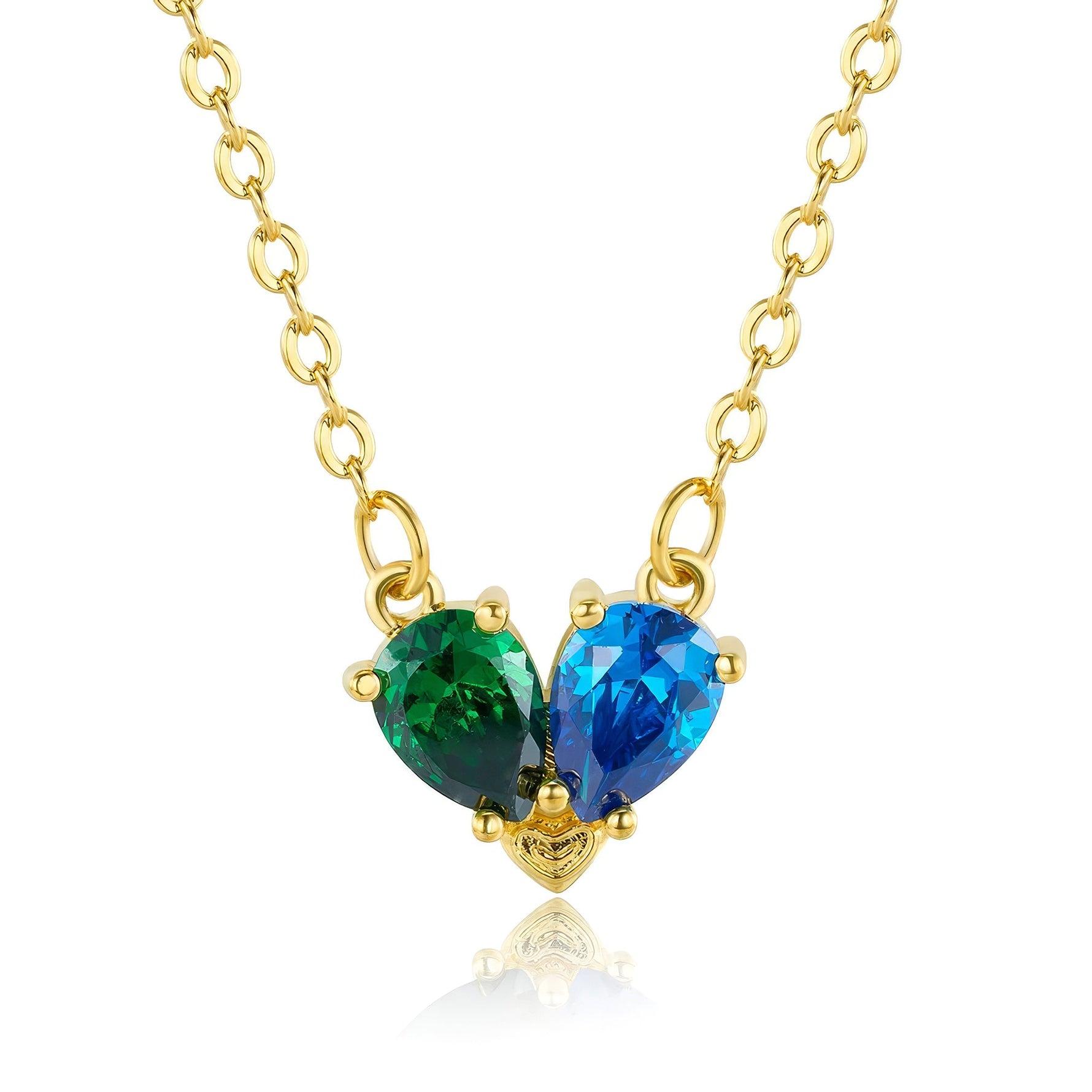 Toi et Moi Pear Birthstone Necklace - United Bracelets