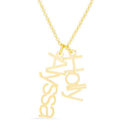 Vertical Name Necklace - United Bracelets