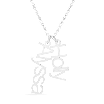 Vertical Name Necklace - United Bracelets