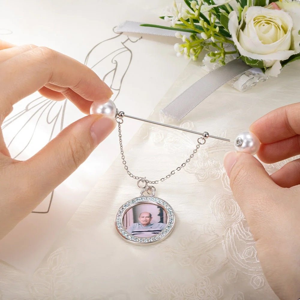 Wedding Bouquet Memorial Charm with Sparkling Accents - United Bracelets