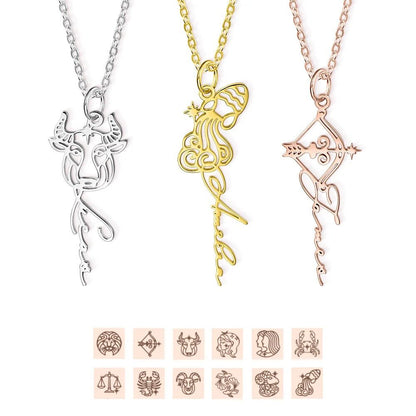 Zodiac Name Necklace - United Bracelets